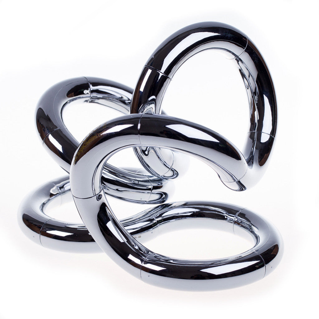 Tangle Fidget Sculpture | Polished Chrome | Fluid Motion | Executive Desk