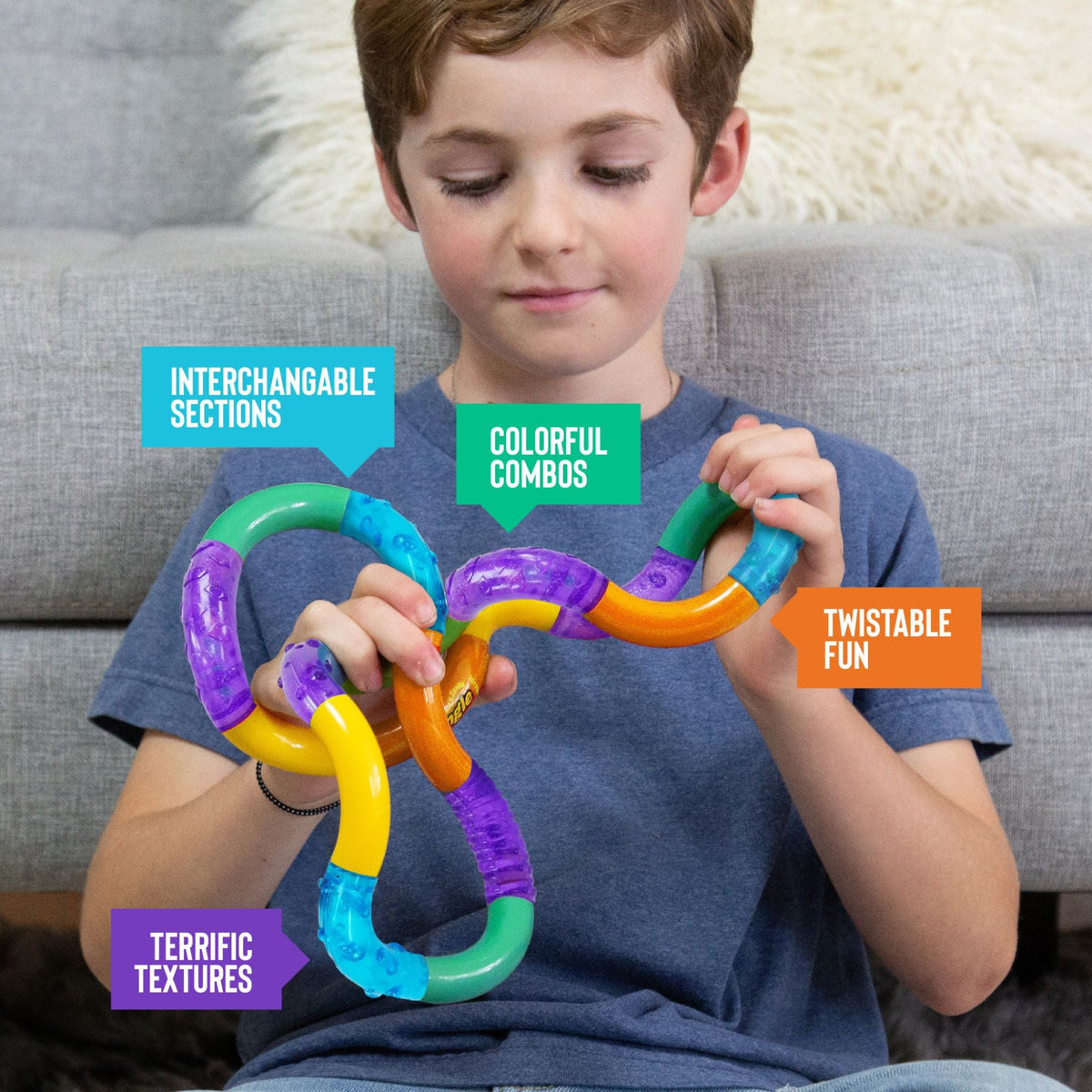 Sensory Toy | Textured Coiled Design | Bright Colors | Kids And Adults