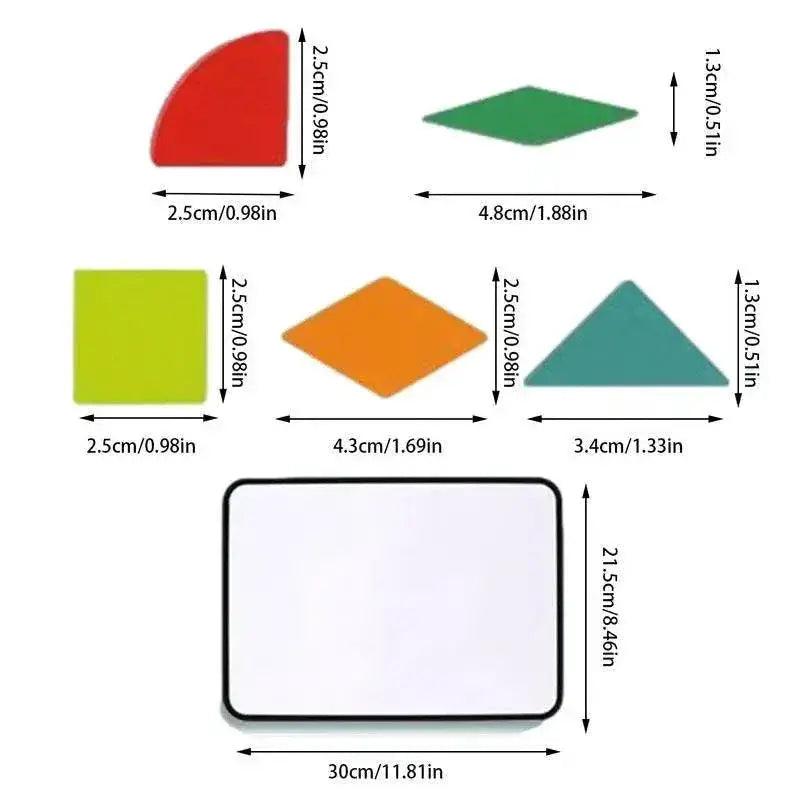  Colorful Magnetic Tangram Puzzle - Fun Geometric Learning Game -  ToylandEU™