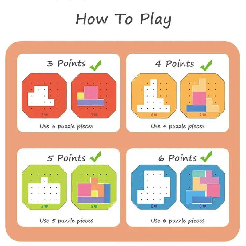 Tangram Puzzle Toy For Kids Colorful Geometric Logic - ToylandEU