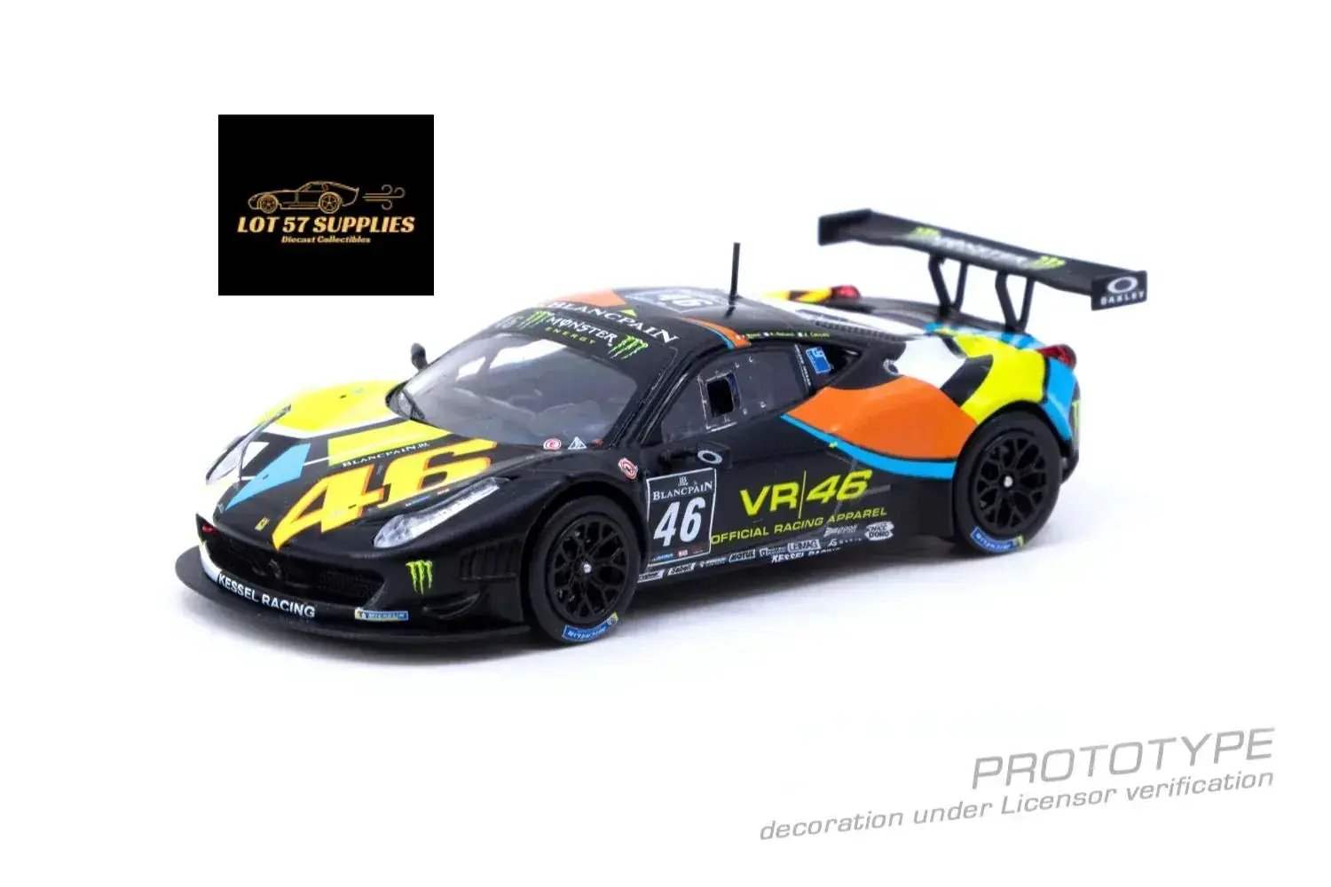 Tarmac Works Hobby64 Ferrari 458 Italia GT3 VR46 T64-073-12BGT646N 1:64 - ToylandEU