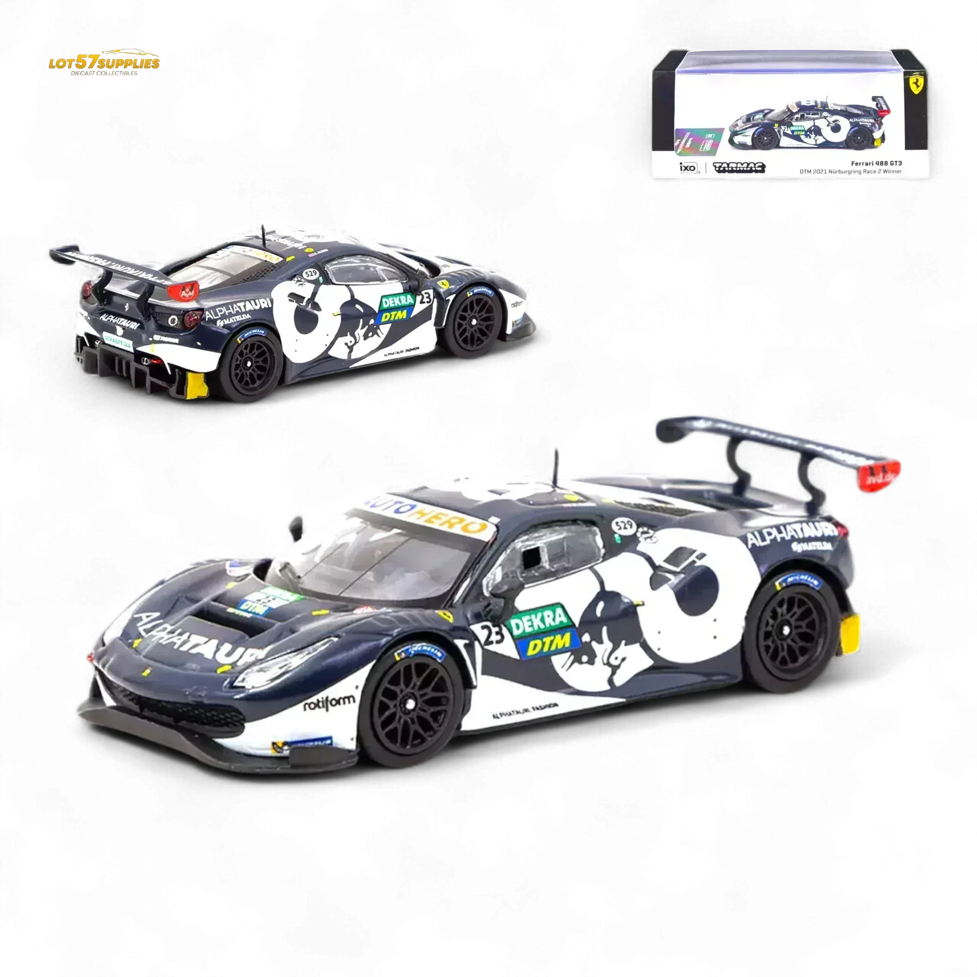 Tarmac Works Hobby64 Ferrari 488 GT3 DTM 2021 Alex Albon 1:64 - ToylandEU