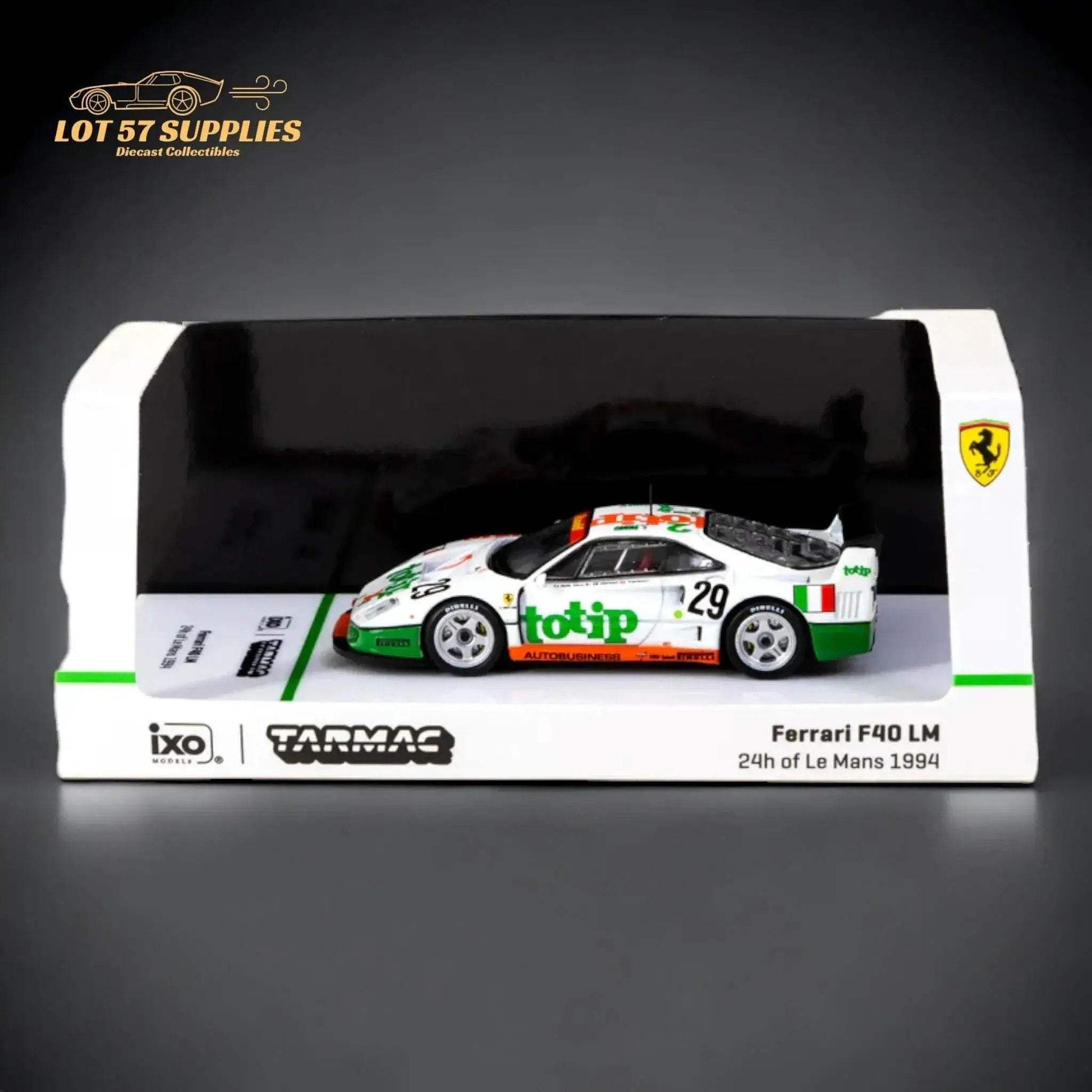 Tarmac Works Ferrari F40 LM 24h of Le Mans 1994 TOTIP T64-075-94LM29 1:64 - ToylandEU