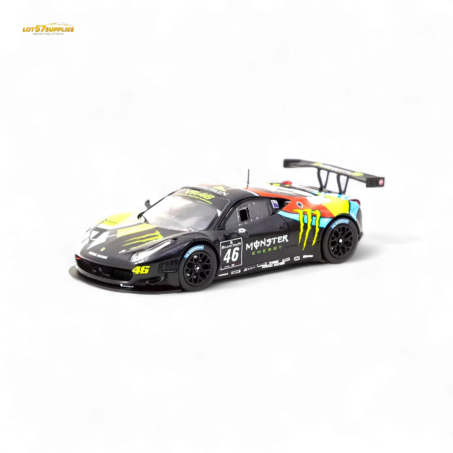 Tarmac Works Hobby64 Ferrari 458 Italia GT3 Blancpain Endurance 2012 V. Rossi 1:64 T64-073-12BGT46M - ToylandEU