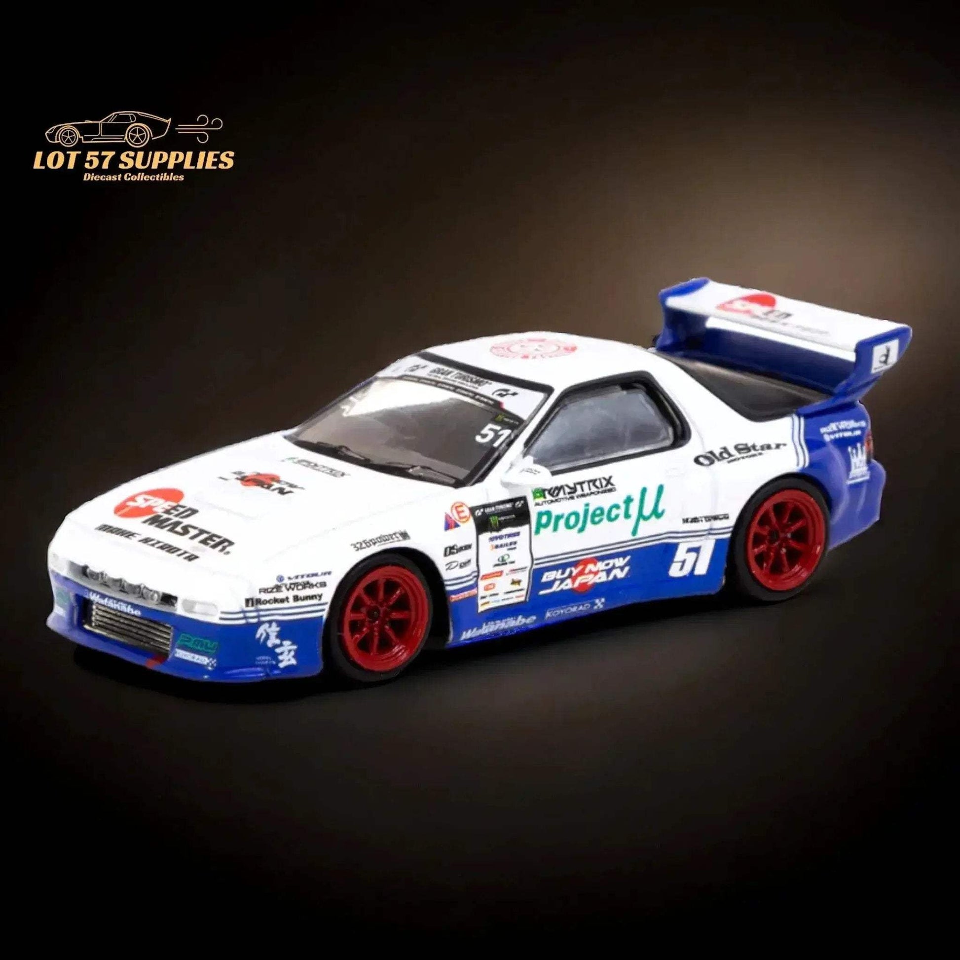Tarmac Works Mazda RX-7 (FC3S) PANDEM in Drift Livery 1:64 - ToylandEU