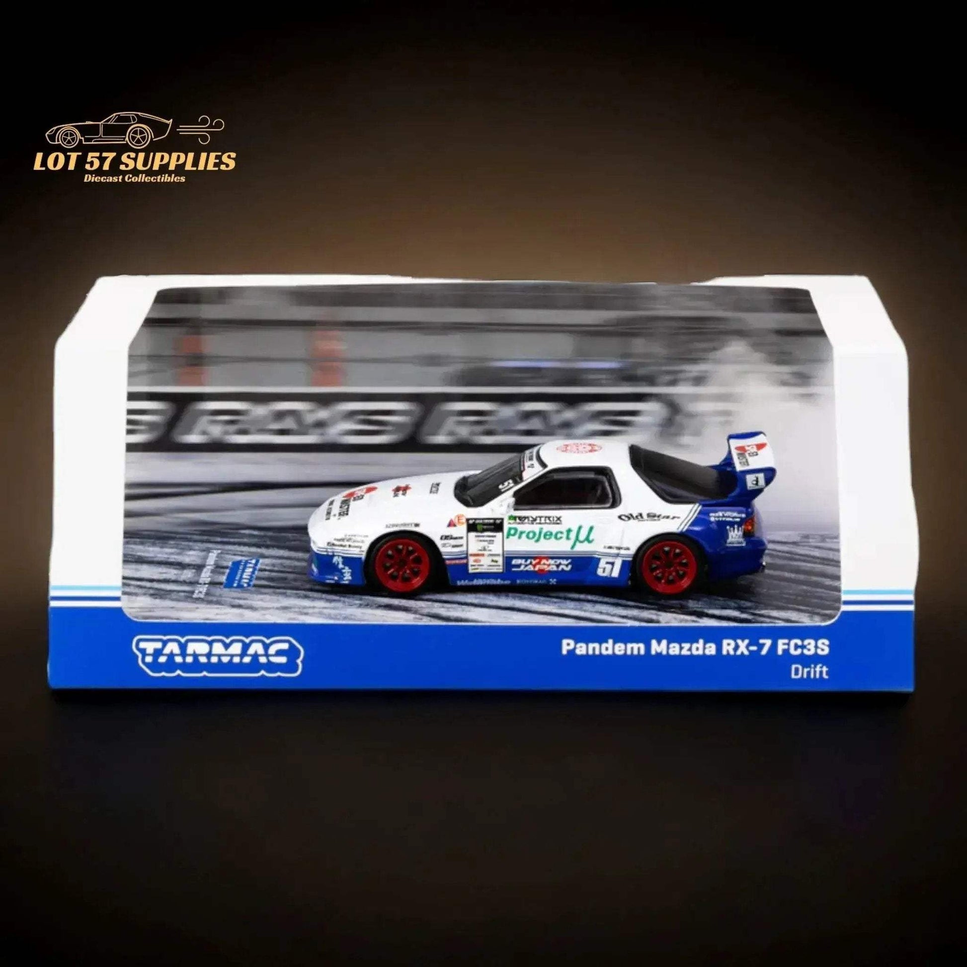 Tarmac Works Mazda RX-7 (FC3S) PANDEM in Drift Livery 1:64 - ToylandEU
