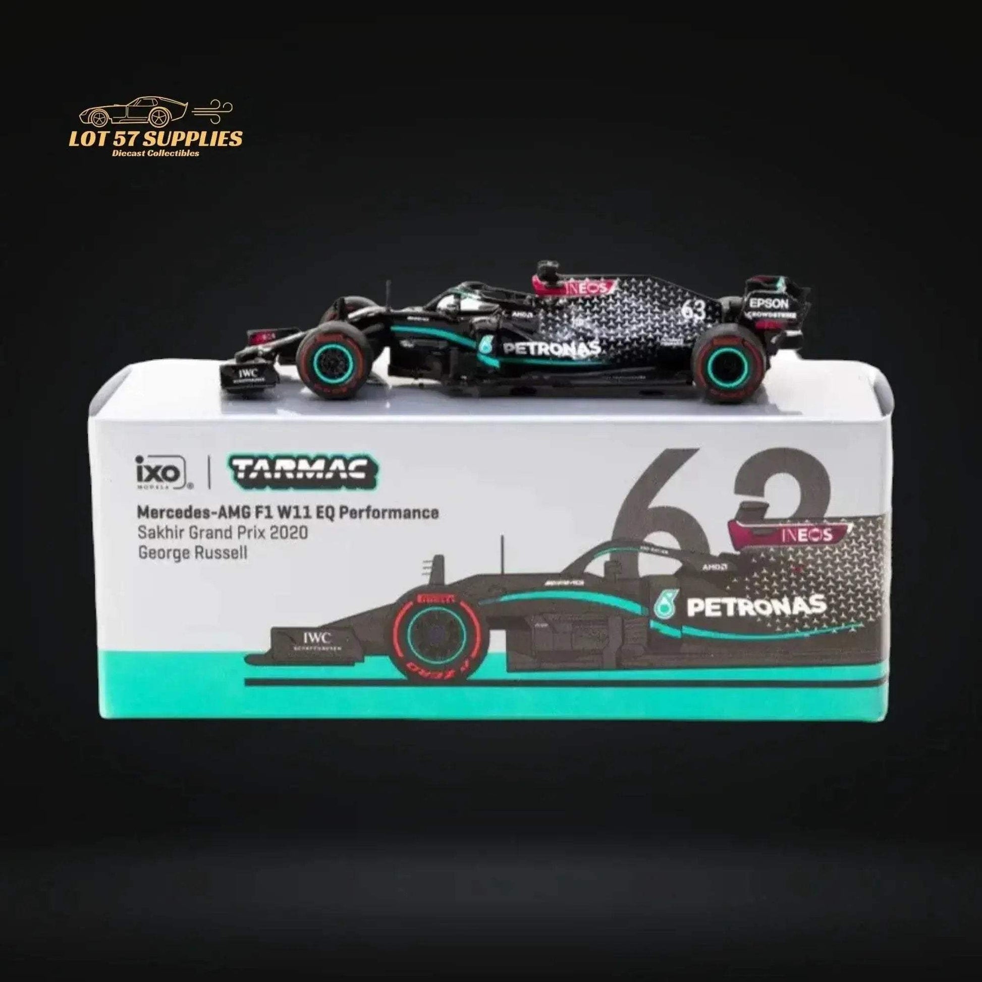 Tarmac Works Mercedes-AMG F1 W11 EQ Performance Sakhir Grand Prix 2020 George Russell 1:64 - ToylandEU