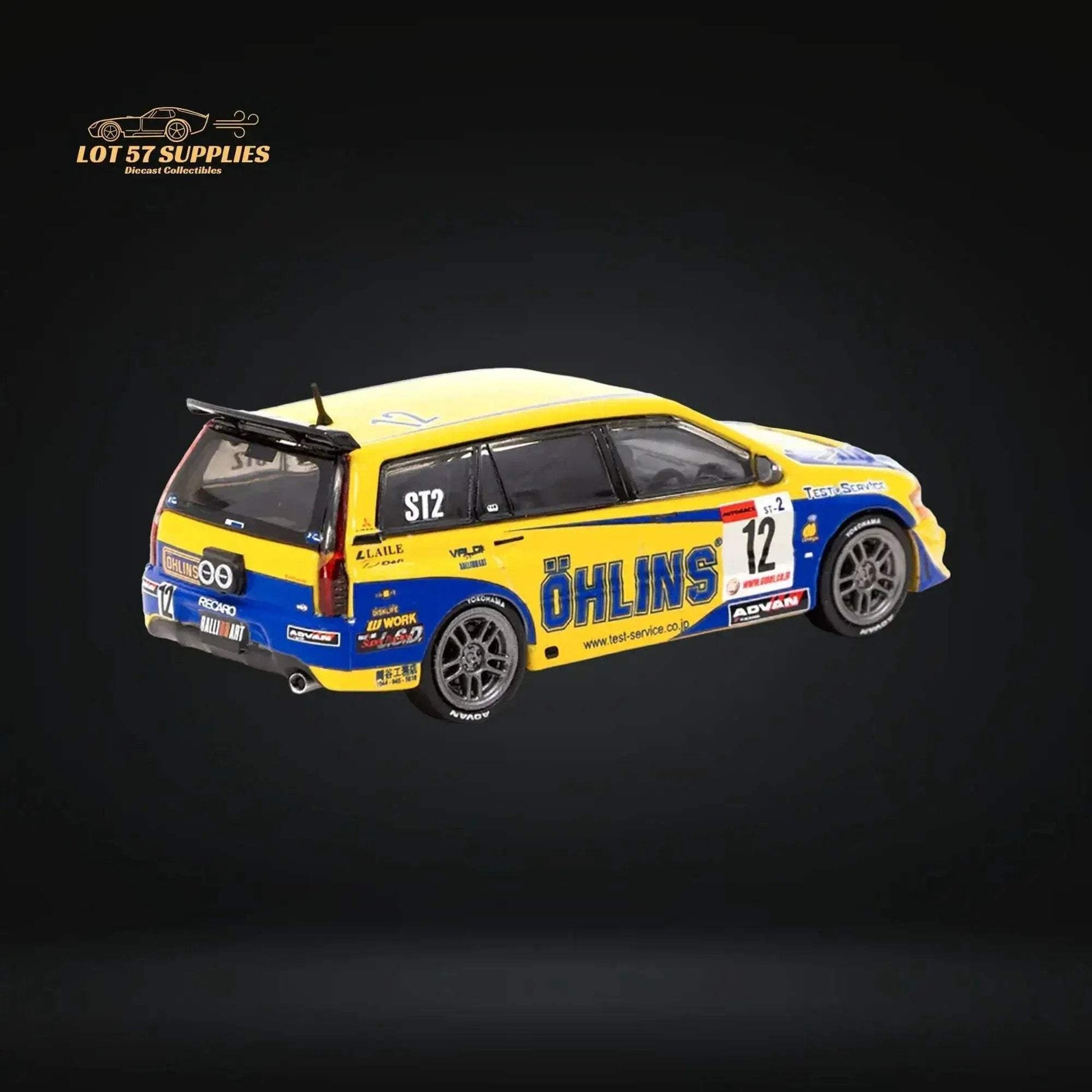 Tarmac Works Mitsubishi Lancer Evolution Wagon Super Taikyu Series 2006 13th Tokachi 24hours OHLINS 1:64 - ToylandEU