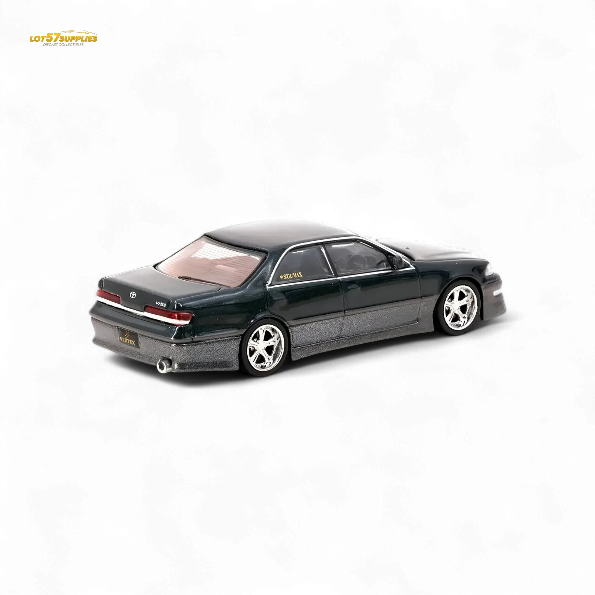 Tarmac Works Global64 VERTEX Toyota Mark II JZX100 Dark Green Metallic 1:64 T64G-024-GR - ToylandEU