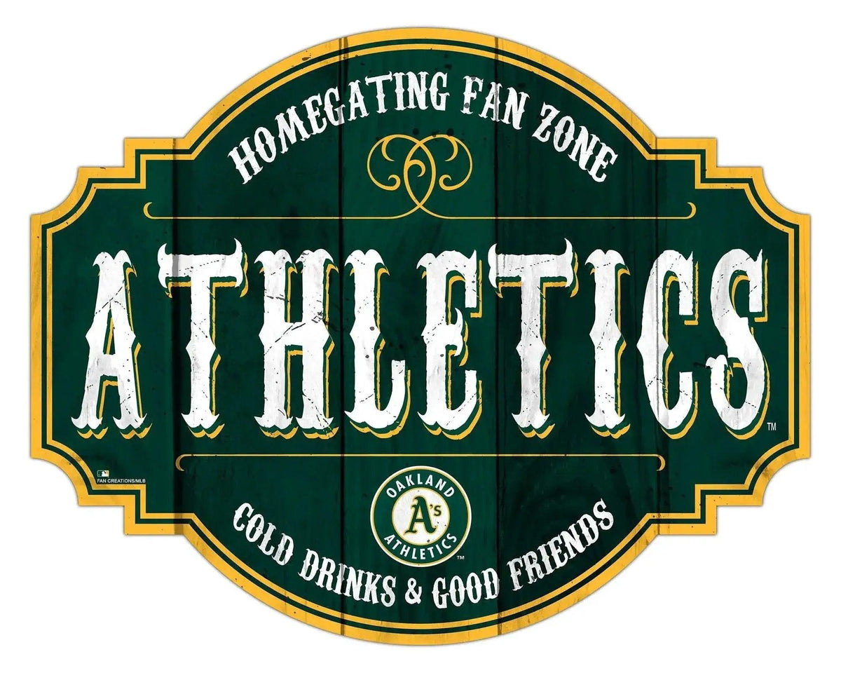  Oakland Athletics Wood Sign 12 Inch Homegating Tavern -  ToylandEU™