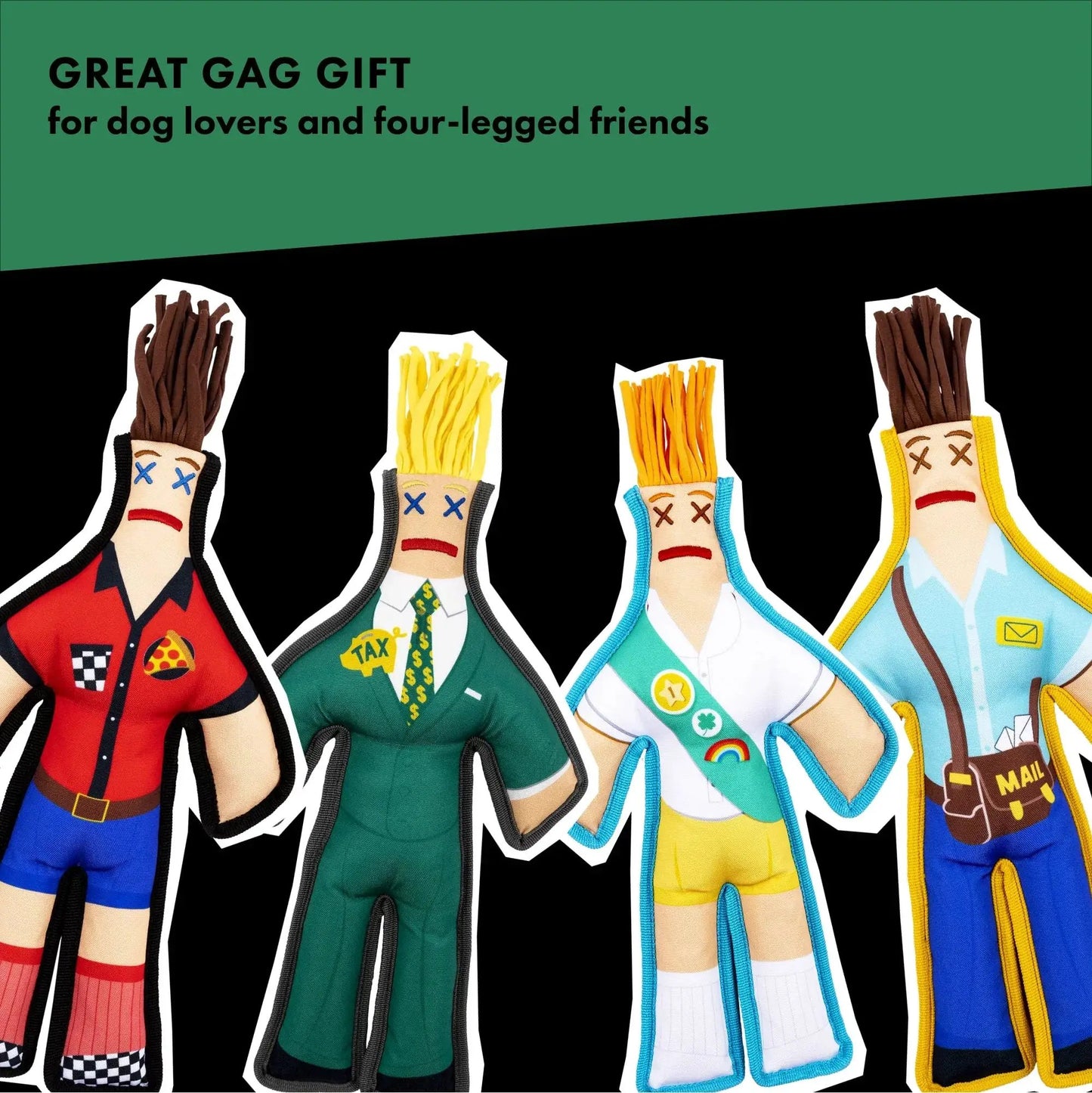 Taxman Squeaky Chew Toy - Dammit Dolls