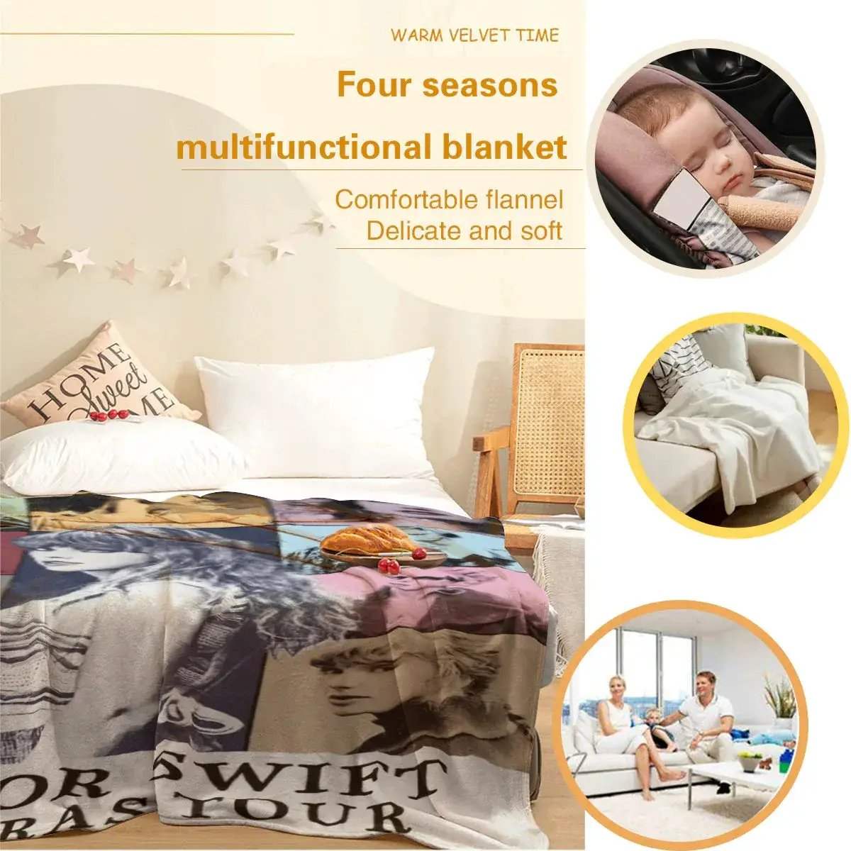 Taylor Swift Eras Tour Poster Blanket Cozy Gift For Fans - ToylandEU