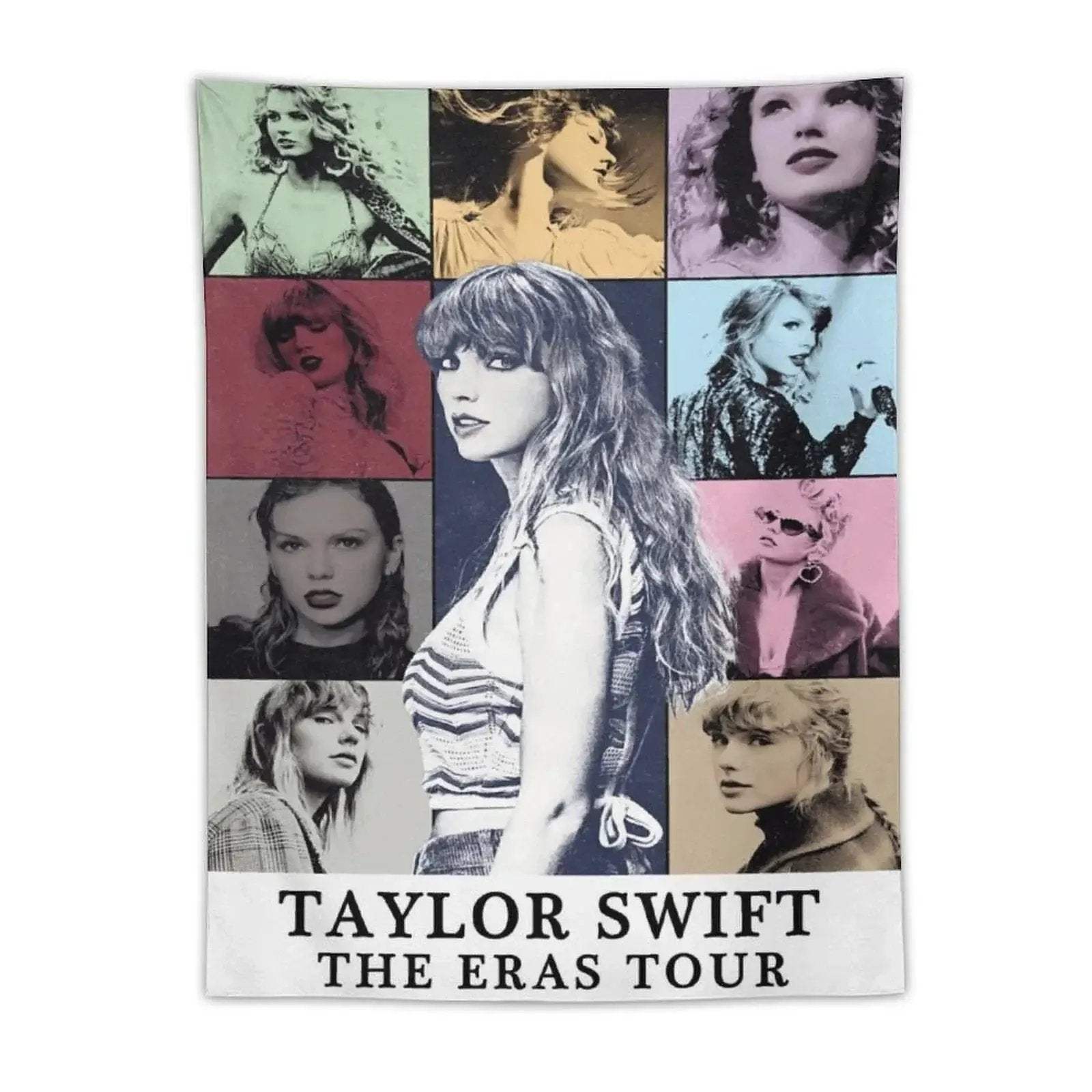 Taylor Swift Eras Tour Poster Tapestry Vibrant Durable Wall Hanging - ToylandEU
