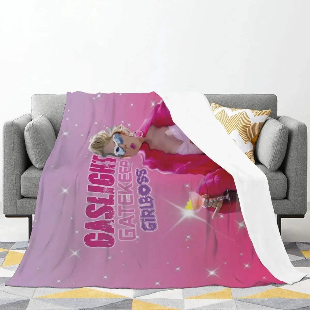 Taylor Swift Gaslight Gatekeep Girlboss Ultra Cozy Throw Blanket - ToylandEU
