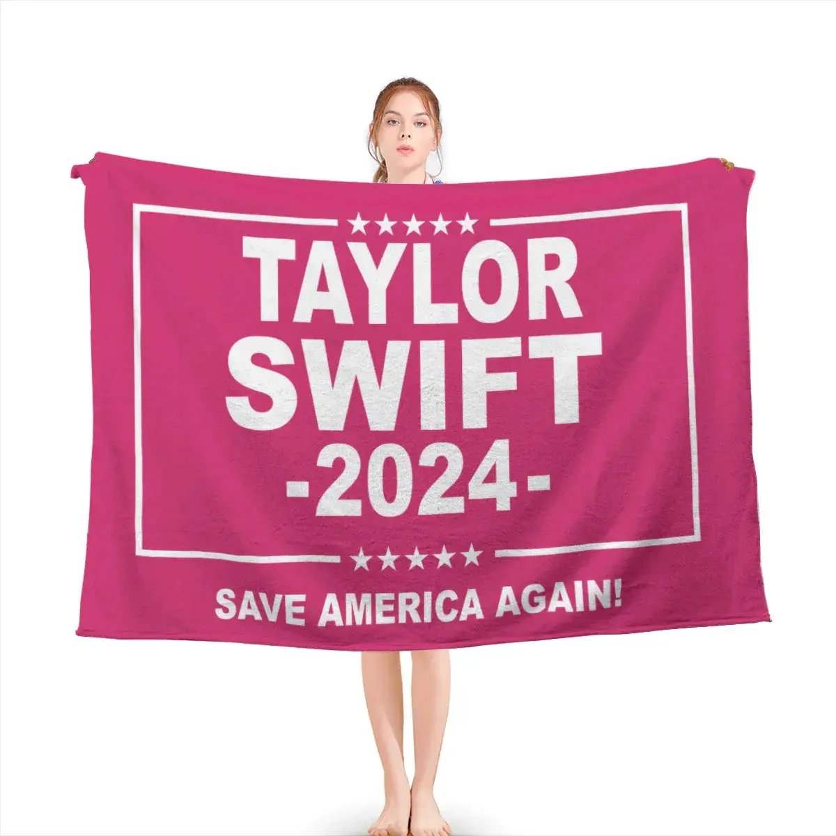 Taylor Swift Throw Blanket Ultra Soft 2024 Save America Again - ToylandEU