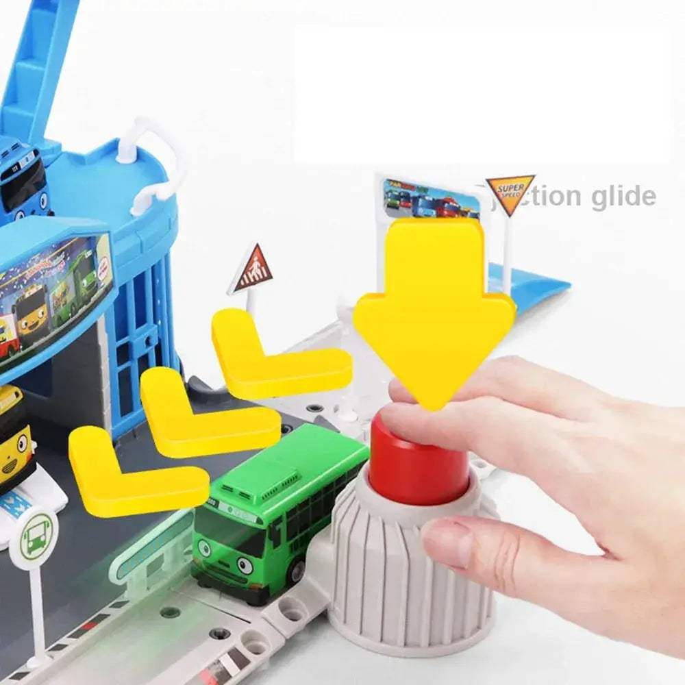 Tayo Bus Set With Mini Buses And Parking Lot Playset - ToylandEU