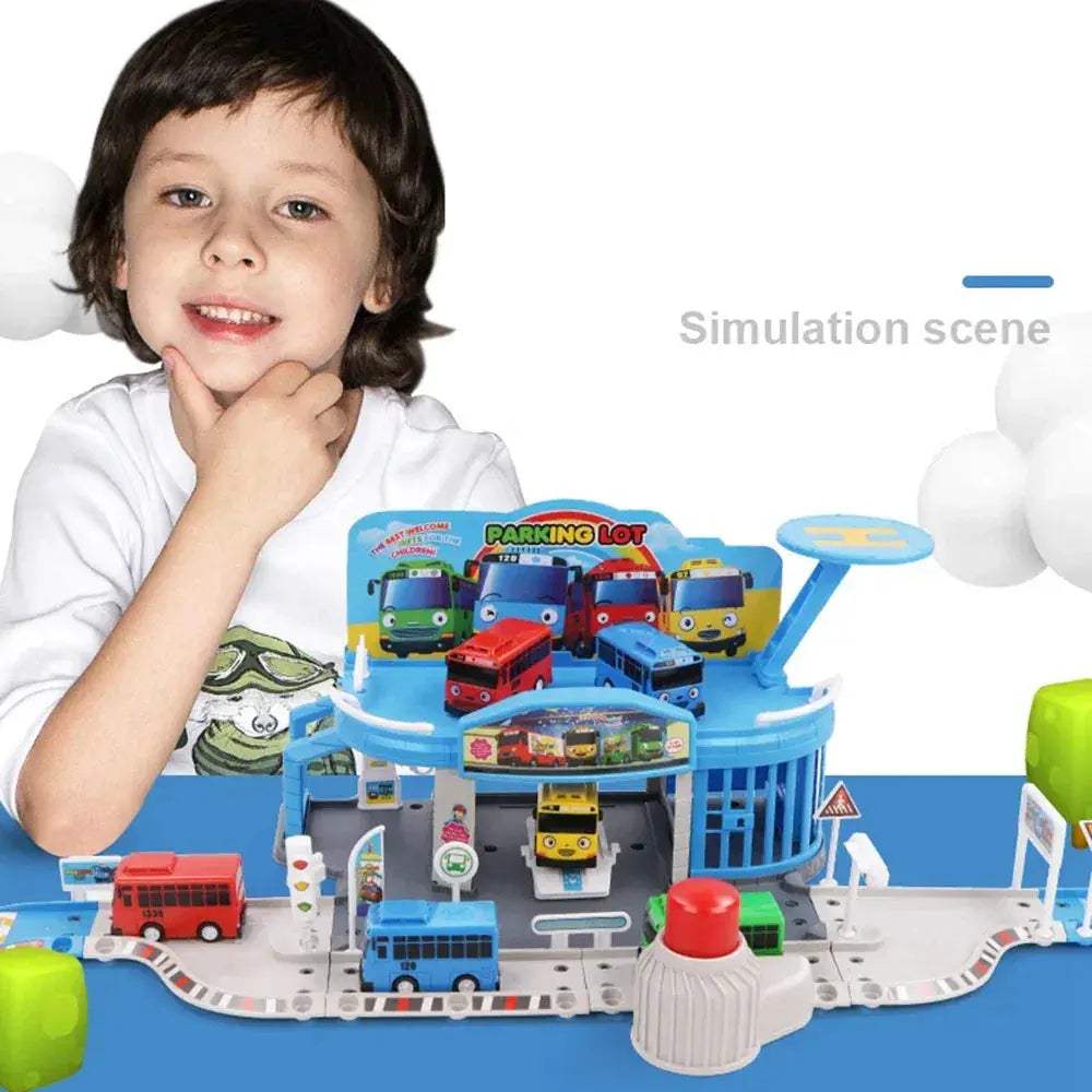 Tayo Bus Set With Mini Buses And Parking Lot Playset - ToylandEU
