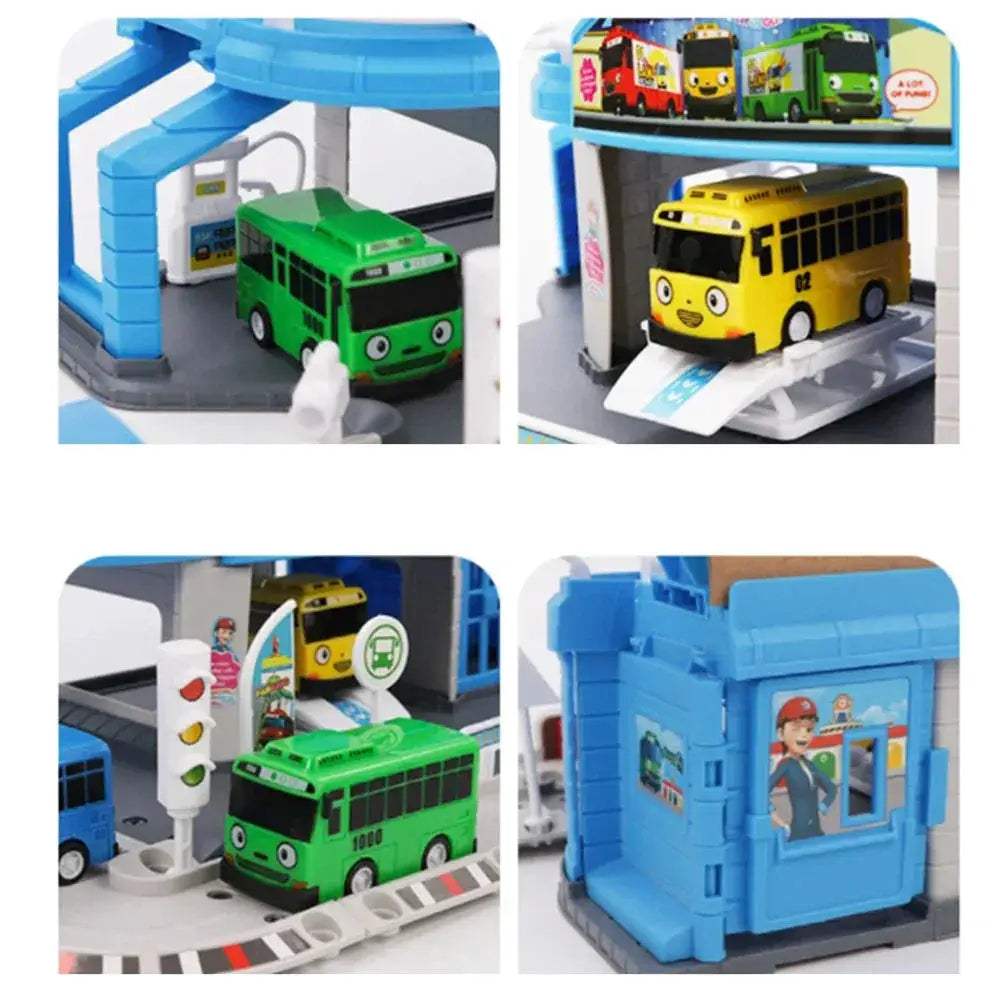 Tayo Bus Set With Mini Buses And Parking Lot Playset - ToylandEU