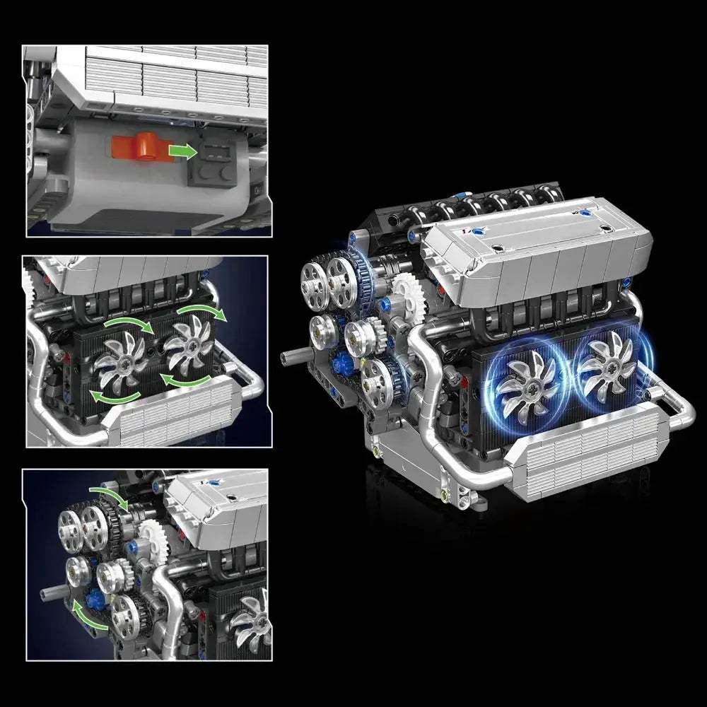 Tech Car Engine Building Set For STEM Learning And Engineering - ToylandEU