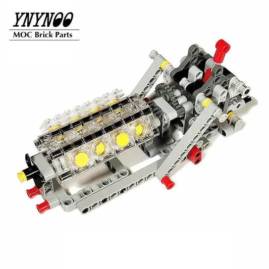  High-Tech Mechanical Power Group V8 Engine Cylinder MOC Toys Building Bricks MOC -  ToylandEU™