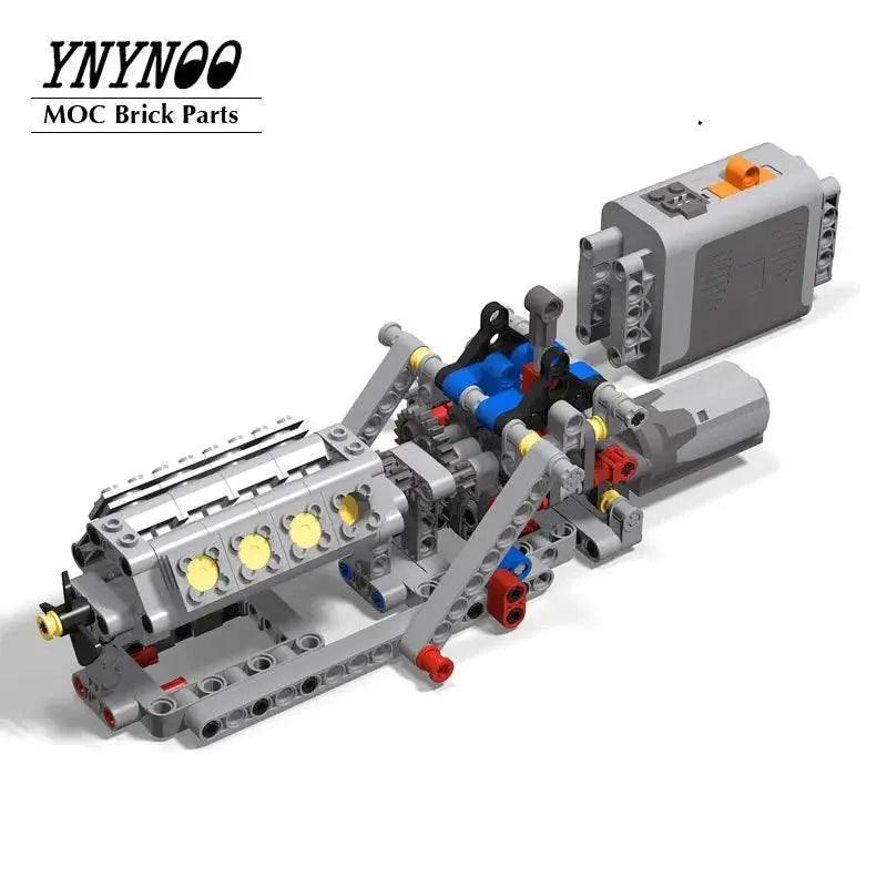  High-Tech Mechanical Power Group V8 Engine Cylinder MOC Toys Building Bricks MOC -  ToylandEU™