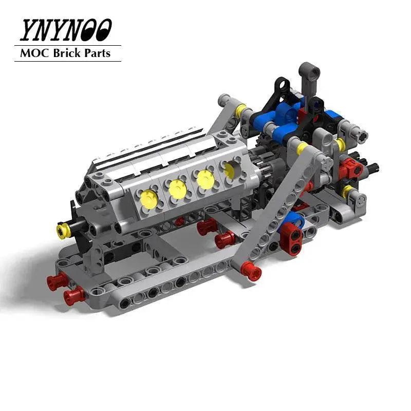  High-Tech Mechanical Power Group V8 Engine Cylinder MOC Toys Building Bricks MOC -  ToylandEU™
