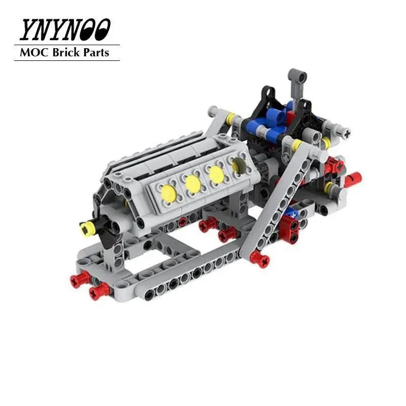  High-Tech Mechanical Power Group V8 Engine Cylinder MOC Toys Building Bricks MOC -  ToylandEU™