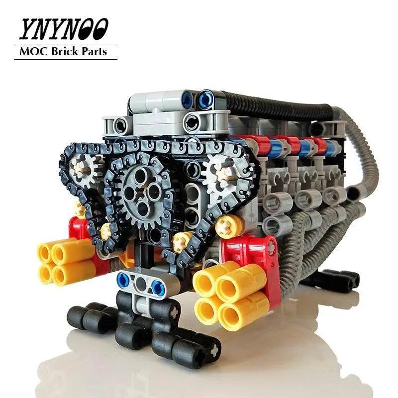  High-Tech Super Horizontally Opposed V-8 Engine MOC Toys Building Bricks MOC -  ToylandEU™