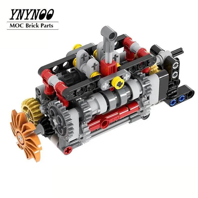  Mechanical Motor Group V16 Engine 6 Speed Gearbox MOC Blocks Building Bricks MOC -  ToylandEU™
