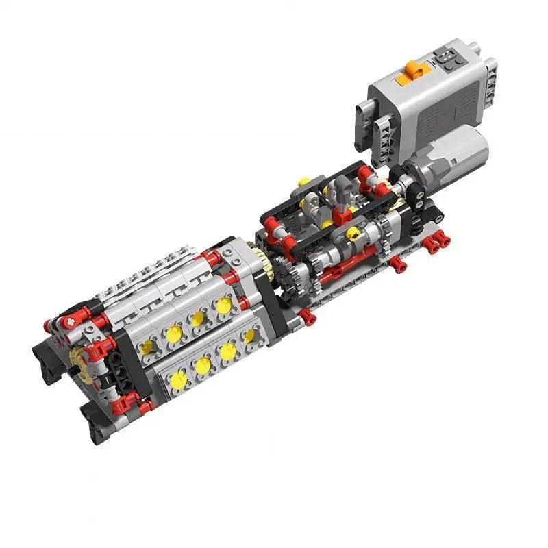  Mechanical Motor Group V16 Engine 6 Speed Gearbox MOC Blocks Building Bricks MOC -  ToylandEU™