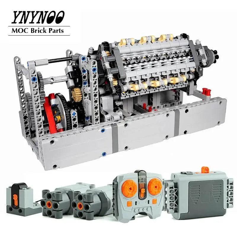  MOC New MOC Napier Deltic V42 Engine Gearbox Building Blocks Building Bricks MOC -  ToylandEU™