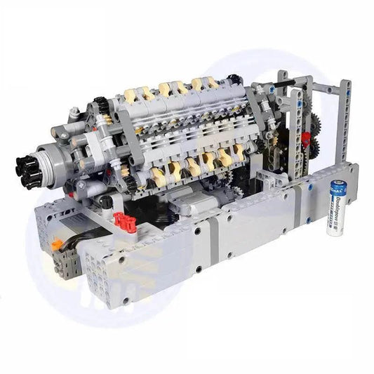 MOC New MOC Napier Deltic V42 Engine Gearbox Building Blocks Building Bricks MOC -  ToylandEU™