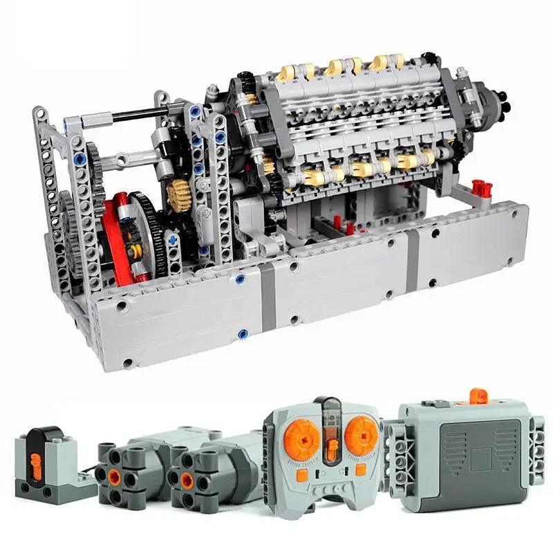  MOC New MOC Napier Deltic V42 Engine Gearbox Building Blocks Building Bricks MOC -  ToylandEU™