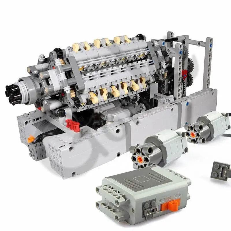  MOC New MOC Napier Deltic V42 Engine Gearbox Building Blocks Building Bricks MOC -  ToylandEU™