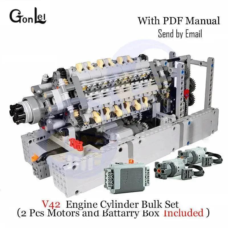  MOC New MOC Napier Deltic V42 Engine Gearbox Building Blocks Building Bricks MOC -  ToylandEU™