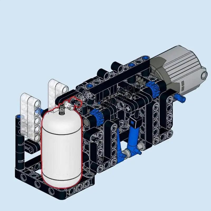  New Technical MOC Pneumatic Pump Compact Model Toys Building Bricks MOC -  ToylandEU™