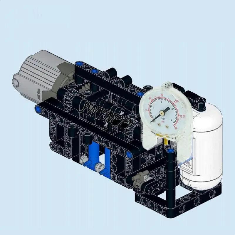  New Technical MOC Pneumatic Pump Compact Model Toys Building Bricks MOC -  ToylandEU™