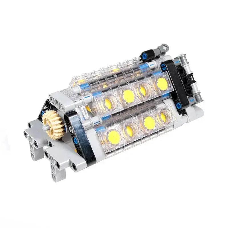  MOC Technical V8 16-Cylinder Engine Unit Building Block Kit Building Bricks MOC -  ToylandEU™
