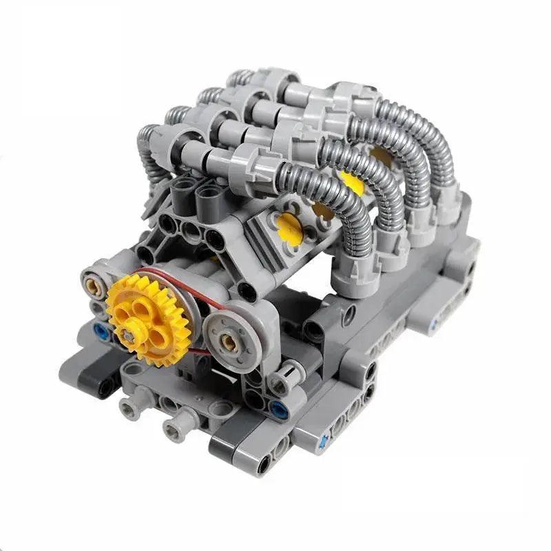  MOC Technical V8 16-Cylinder Engine Unit Building Block Kit Building Bricks MOC -  ToylandEU™