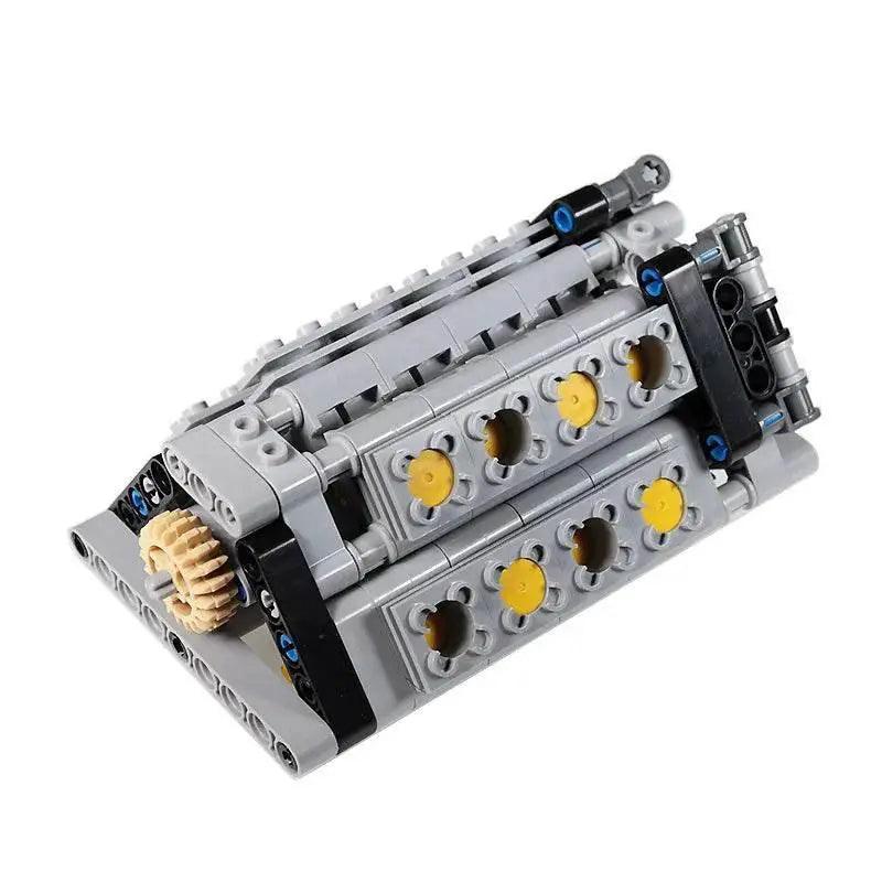  MOC Technical V8 16-Cylinder Engine Unit Building Block Kit Building Bricks MOC -  ToylandEU™