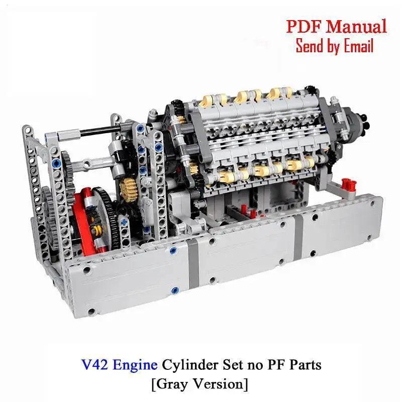  MOC Technical V8 16-Cylinder Engine Unit Building Block Kit Building Bricks MOC -  ToylandEU™