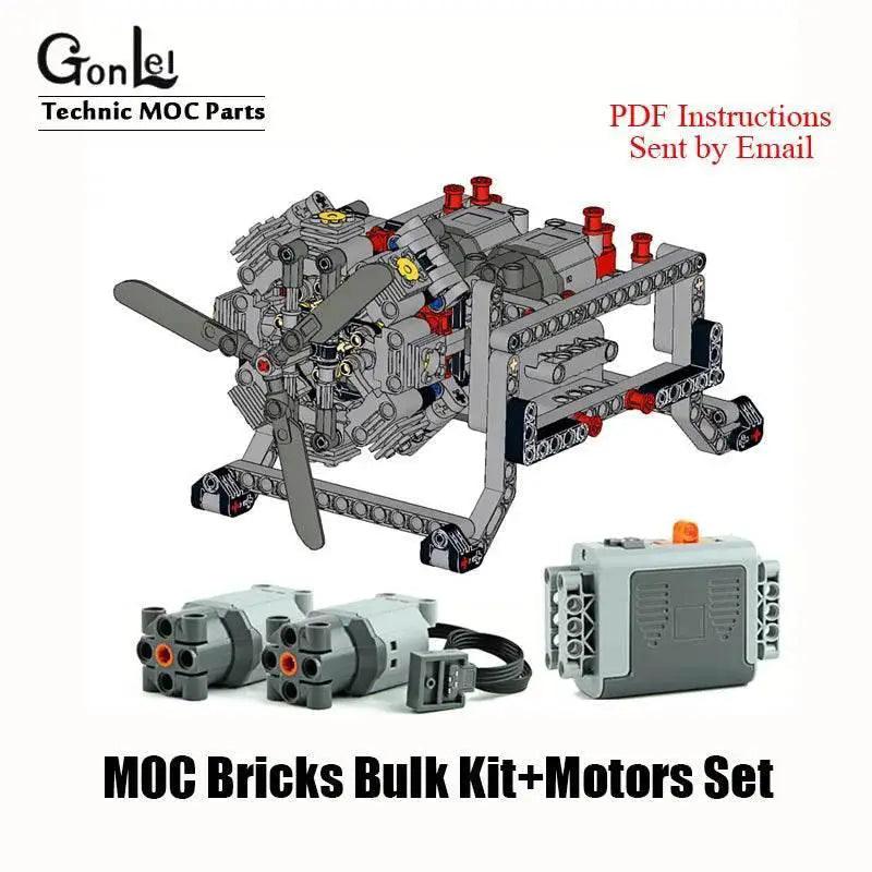  MOC Technical V8 16-Cylinder Engine Unit Building Block Kit Building Bricks MOC -  ToylandEU™
