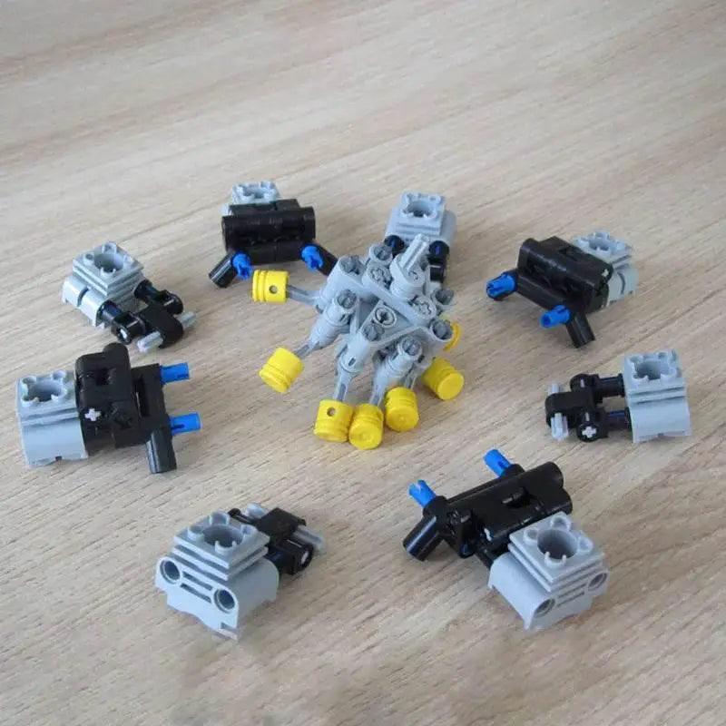  MOC Technical V8 16-Cylinder Engine Unit Building Block Kit Building Bricks MOC -  ToylandEU™