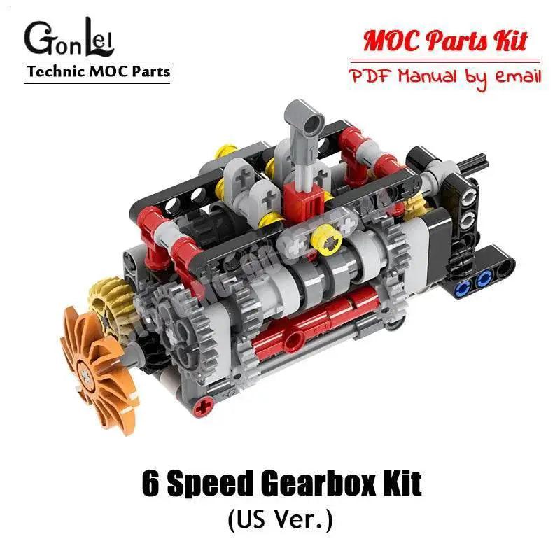  MOC Technical V8 16-Cylinder Engine Unit Building Block Kit Building Bricks MOC -  ToylandEU™
