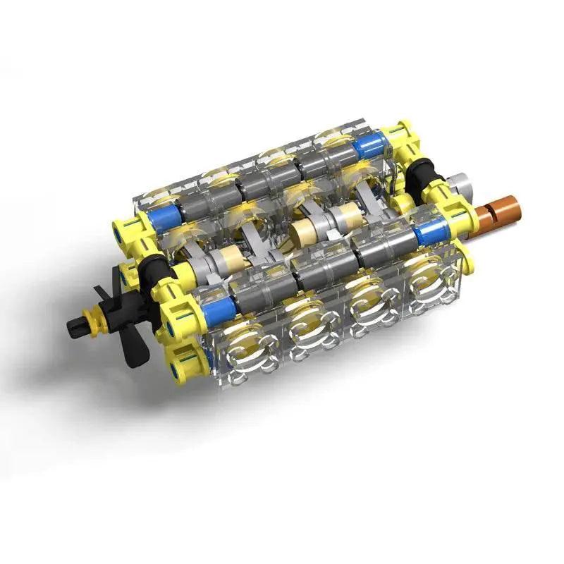  MOC New Technical V8 Piston Engine MOC Building Blocks Building Bricks MOC -  ToylandEU™
