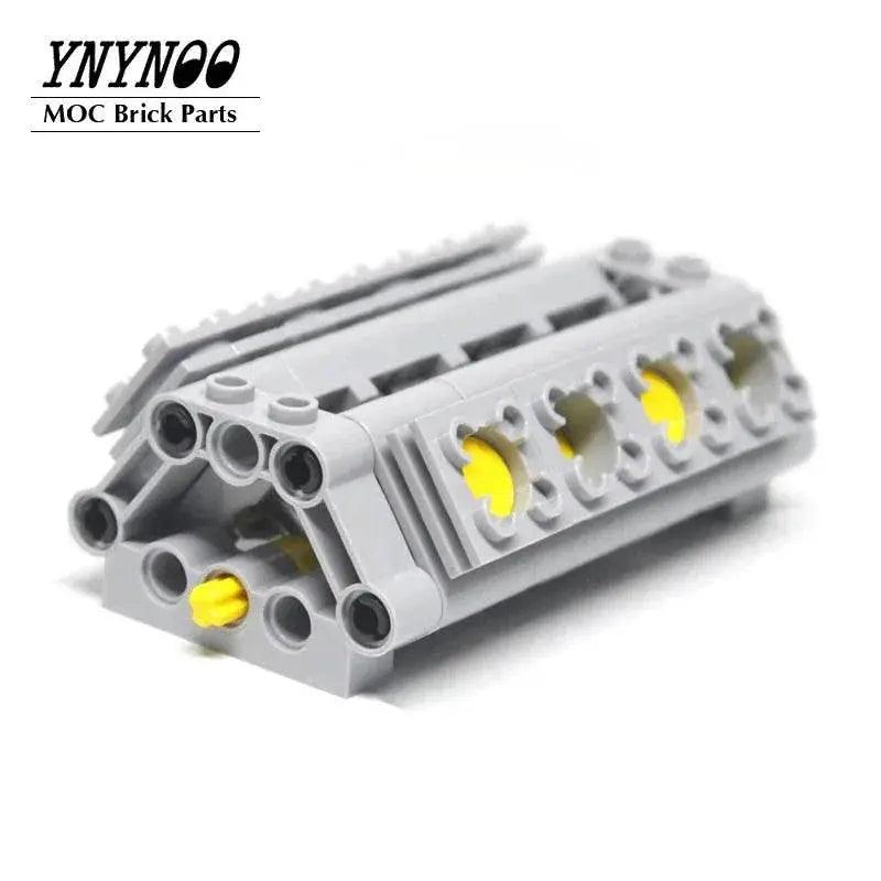  New MOC Technology Bricks Parts V2 V4 V6 V8 Engine Model Building Bricks MOC -  ToylandEU™