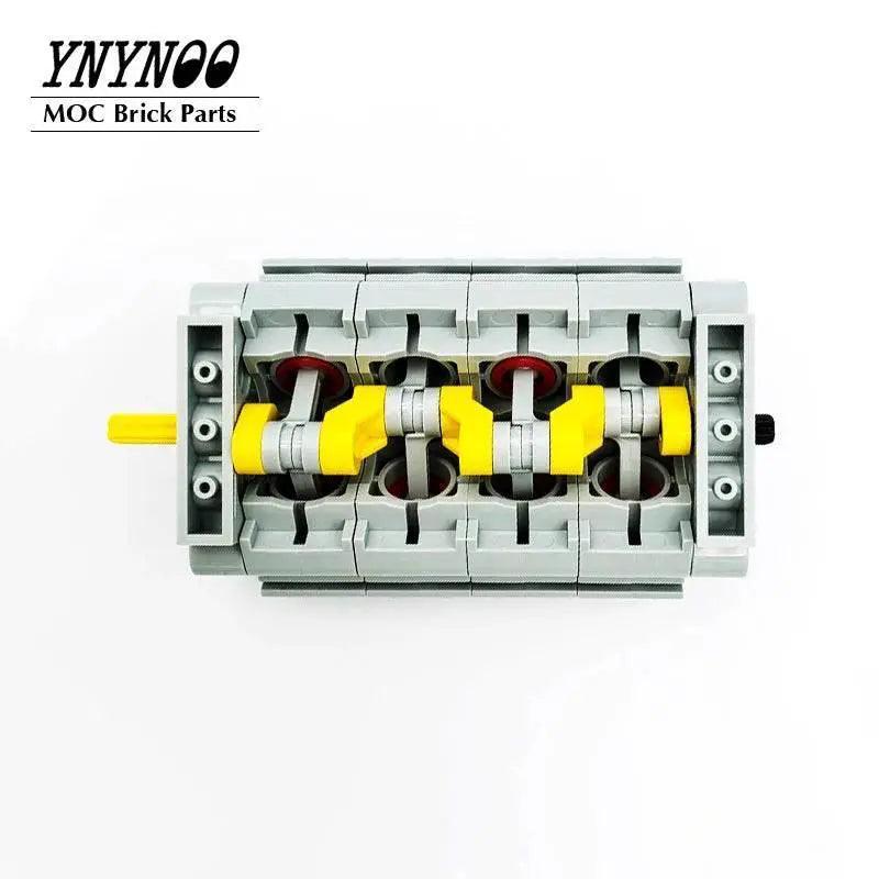  New MOC Technology Bricks Parts V2 V4 V6 V8 Engine Model Building Bricks MOC -  ToylandEU™