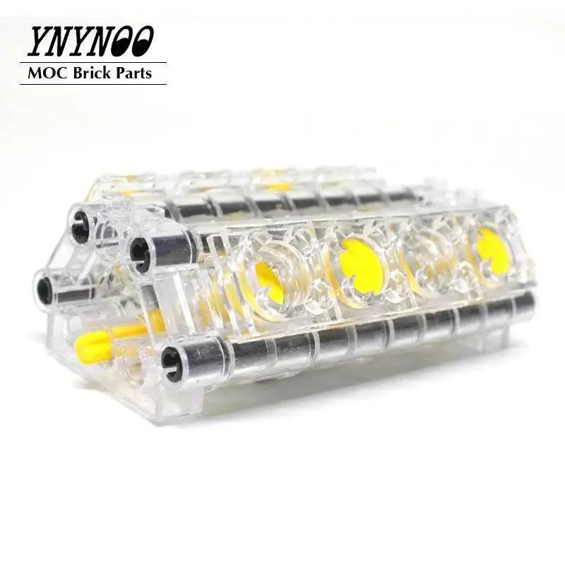  New MOC Technology Bricks Parts V2 V4 V6 V8 Engine Model Building Bricks MOC -  ToylandEU™