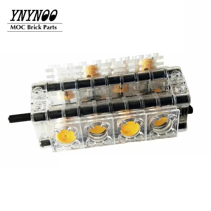  New MOC Technology Bricks Parts V2 V4 V6 V8 Engine Model Building Bricks MOC -  ToylandEU™