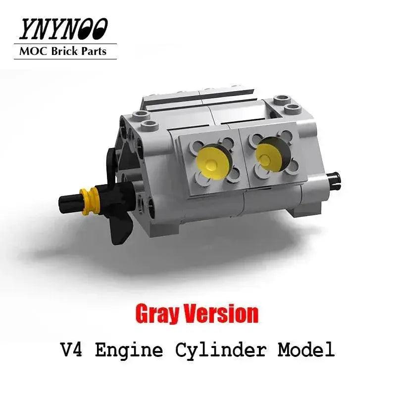  New MOC Technology Bricks Parts V2 V4 V6 V8 Engine Model Building Bricks MOC -  ToylandEU™